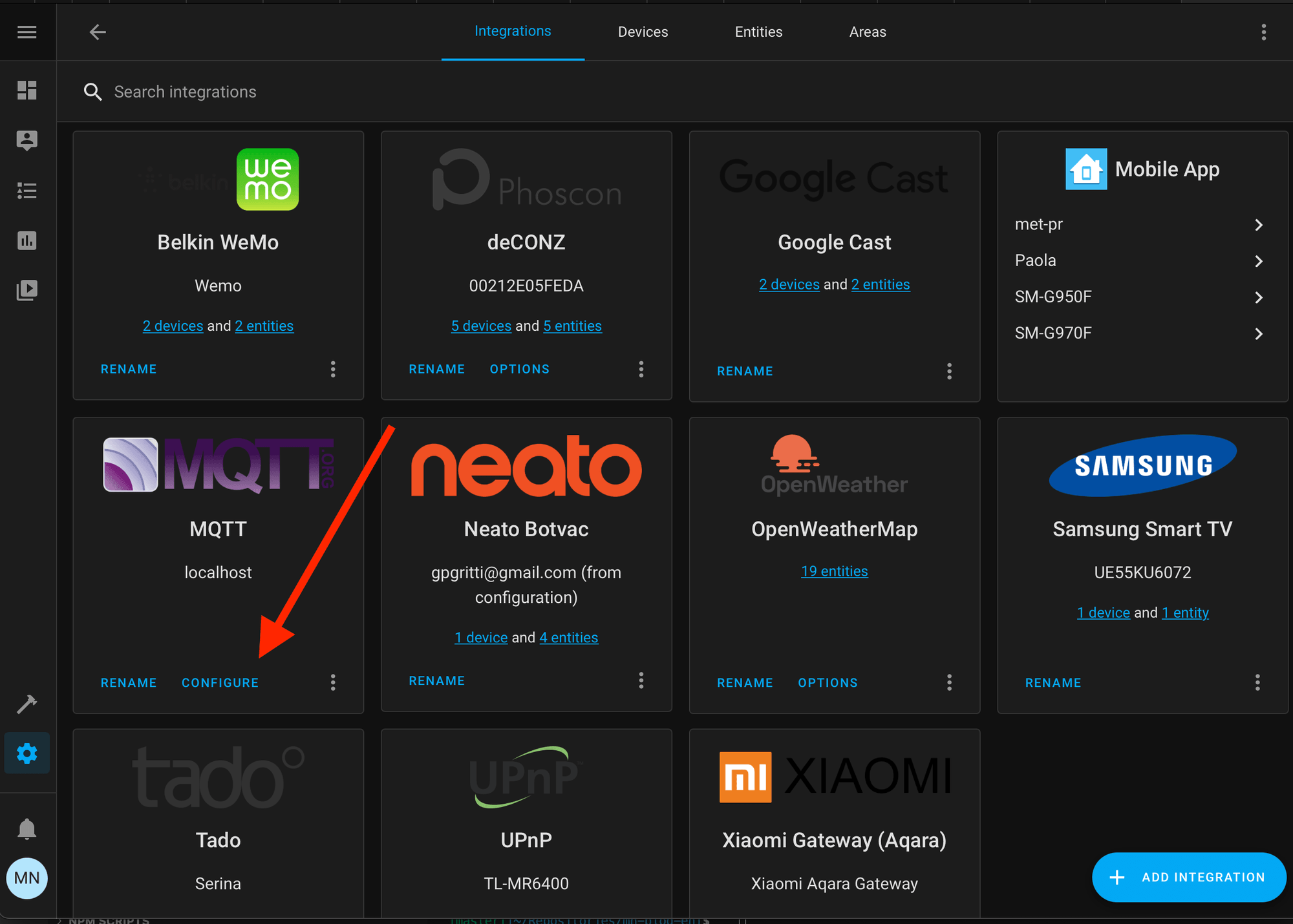 Home Assistant - MQTT configure